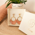 Boucles créoles dorées rose bronze écrin cadeau artisanal France