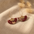 "boucles d'oreilles créoles gingko fait main portées atelier France"