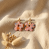boucles d'oreilles fleurs fait main Kéti motifs floraux rose orange bleu or papier indien