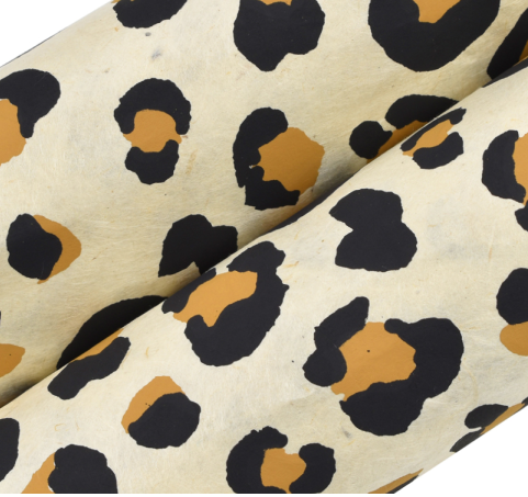 Boucles d'oreilles Kriyōla – Papier Lokta résiné motifs  Léopard