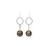 Boucles artisanales Saṅgha papier népalais Lokta noir gris minéral
cercles laiton Gold Filled faites main France
